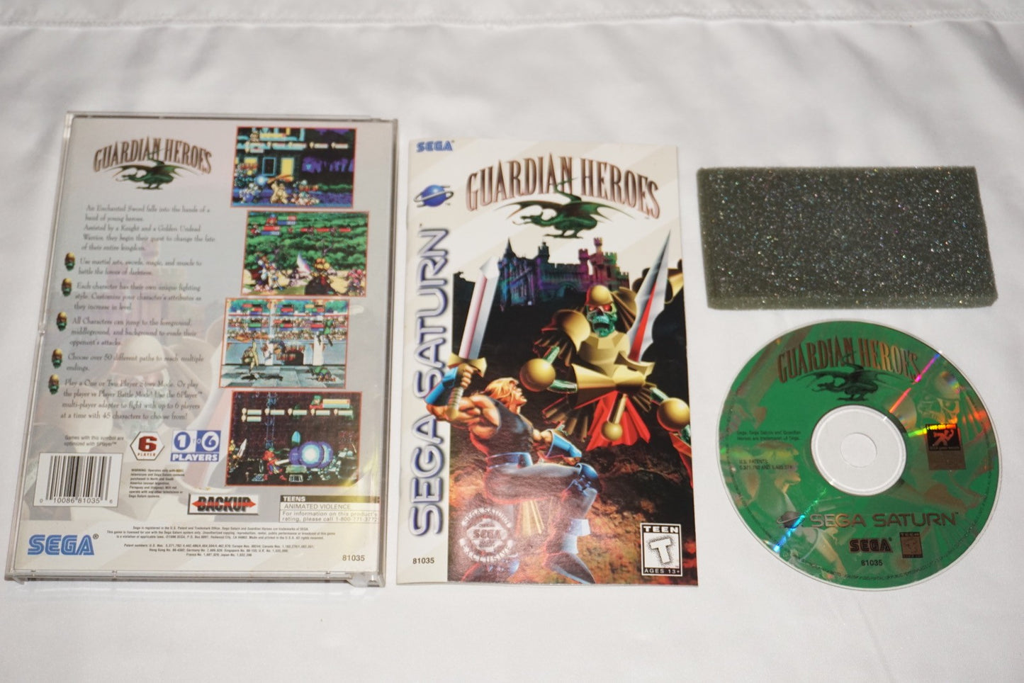 Guardian Heroes (Sega Saturn) Complete w/ Reg Card