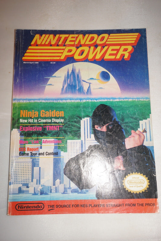March/April 1989 Ninja Gaiden Nintendo Power Magazine #4 Poster