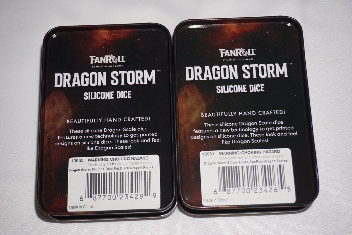 Fanroll Dragon Storm Silicone Red + Black Dice Set D&D NEW Sealed Both
