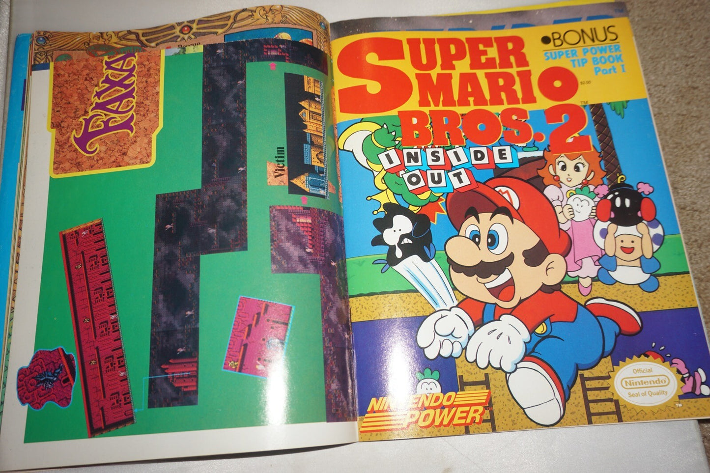 July/August 1989 Mega Man II Nintendo Power Magazine #4 Poster Mario Tips