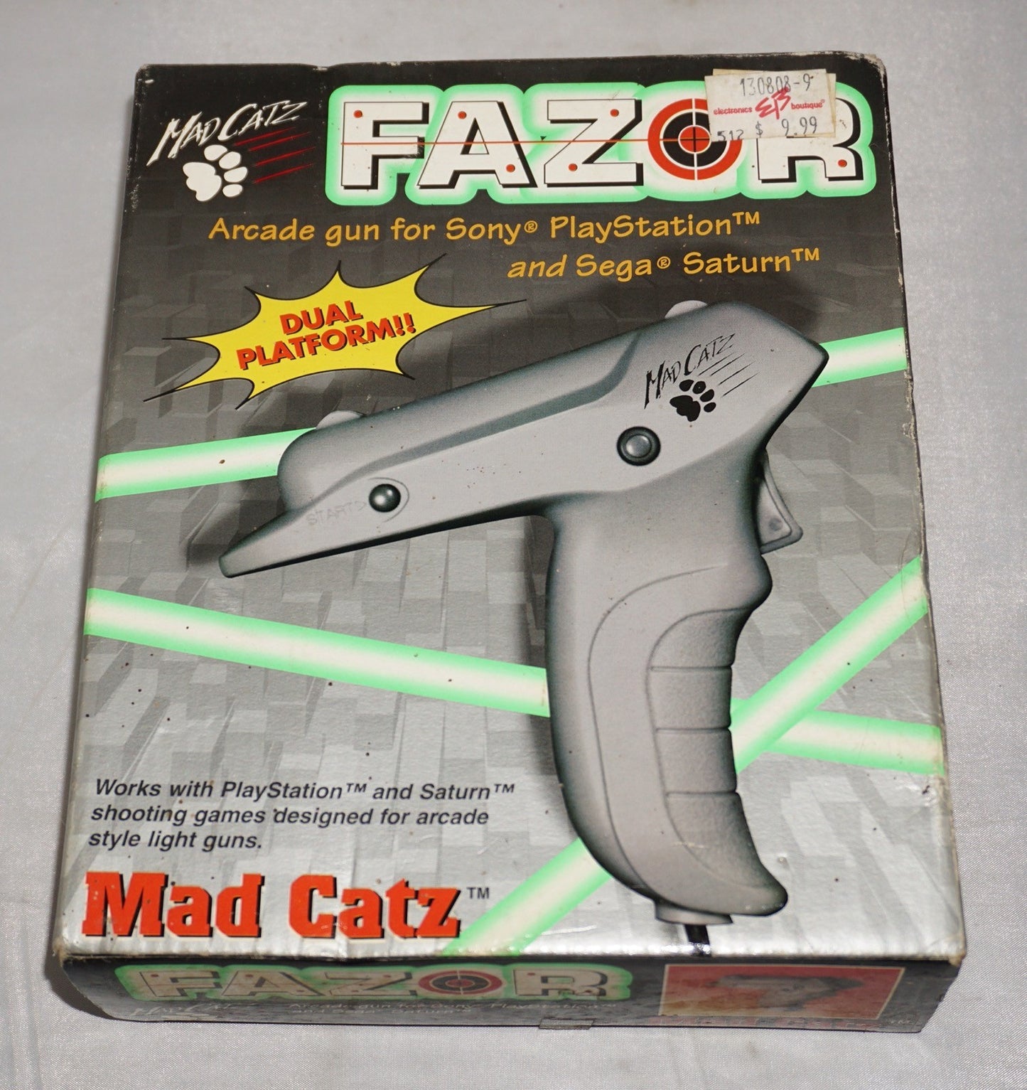 Mad Catz Fazor Light Gun (Sony Playstation 1 ps1) with Box