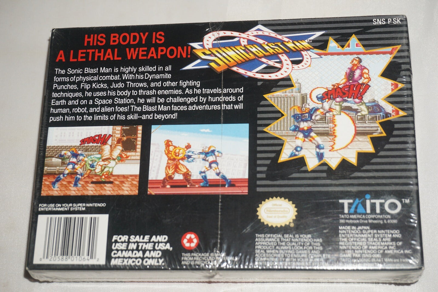 Sonic Blast Man (Super Nintendo SNES) NEW in Box Factory Sealed