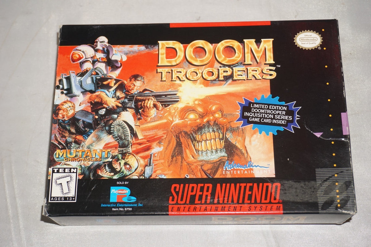 Doom Troopers (Super Nintendo SNES) Complete in Box w/ Poster & Card CIB