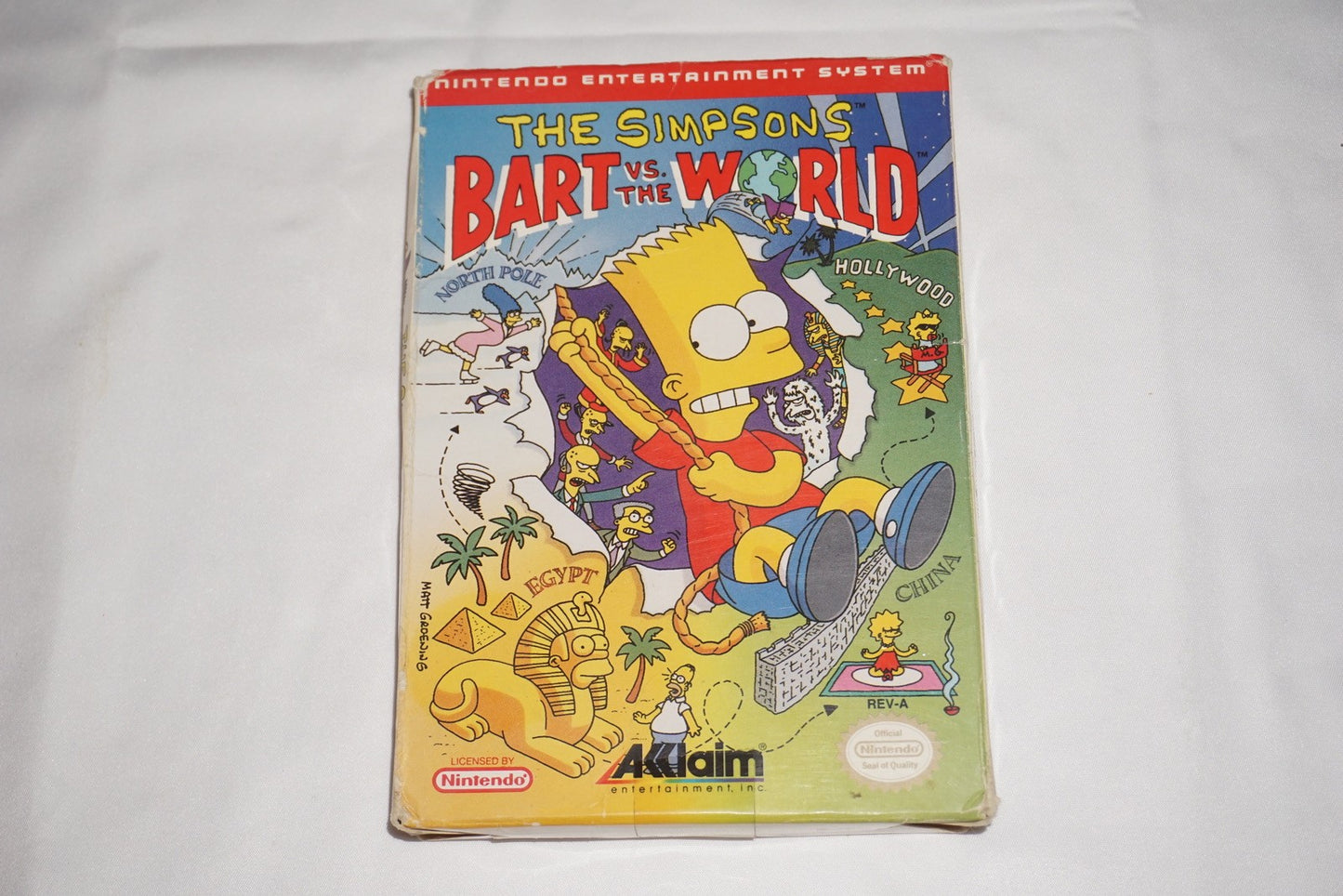 Simpsons Bart vs World (Nintendo NES) Complete in Box CIB