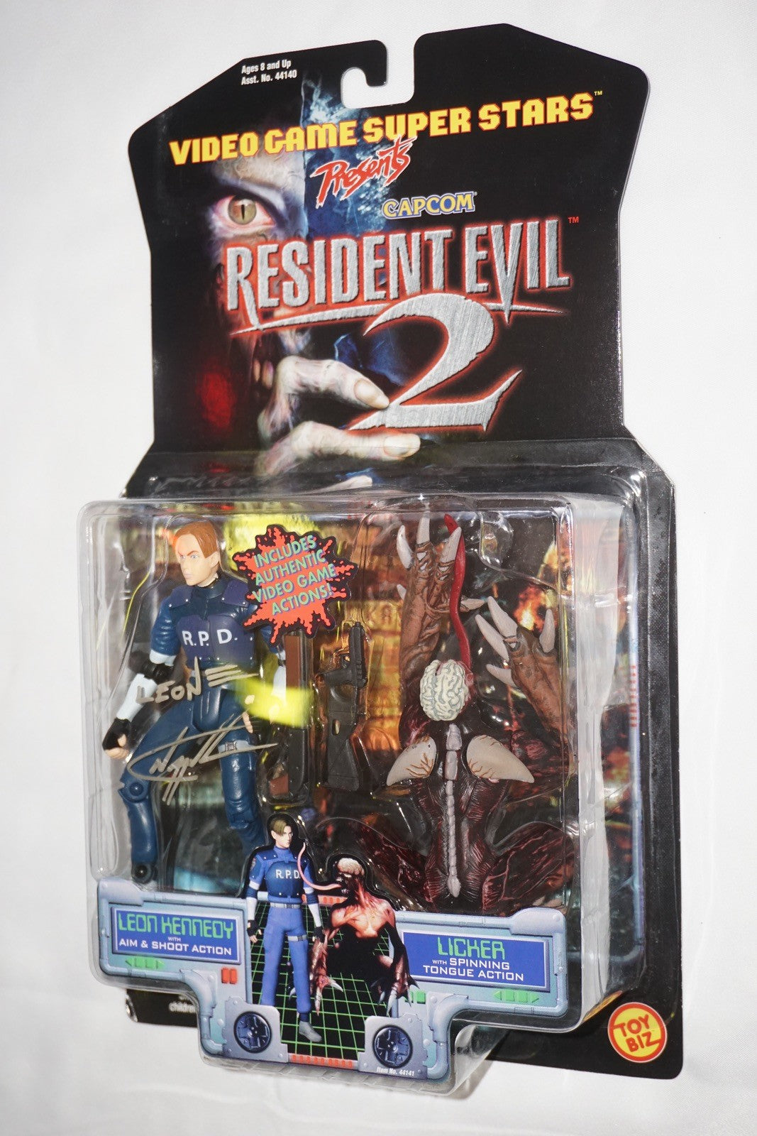 Resident Evil Leon Licker Palisades Figure Signed Autograph NEW Nick Apostolides