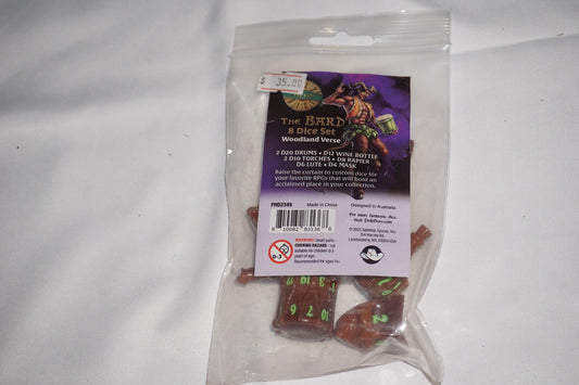 PolyHero The Bard 8 Dice Set Woodland Verse Dice Set NEW