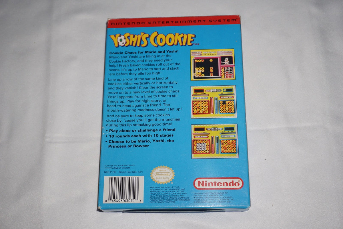 Yoshi's Cookie (Nintendo NES) Complete in Box CIB