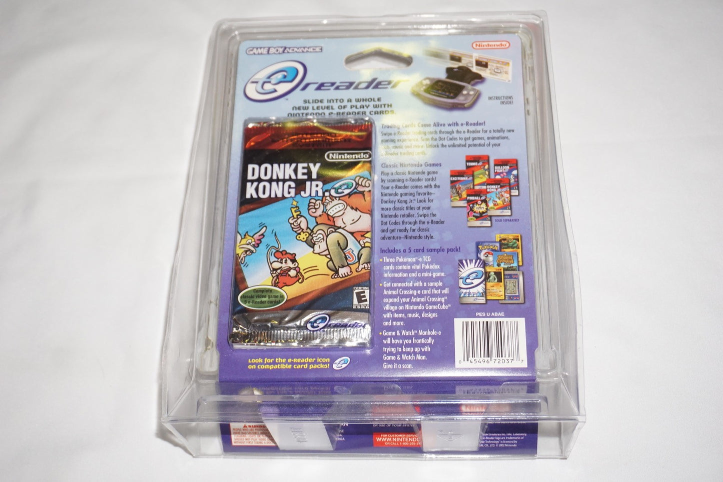 E Reader (Nintendo Game Boy Advance GBA) New Sealed Donkey Kong Jr Cards