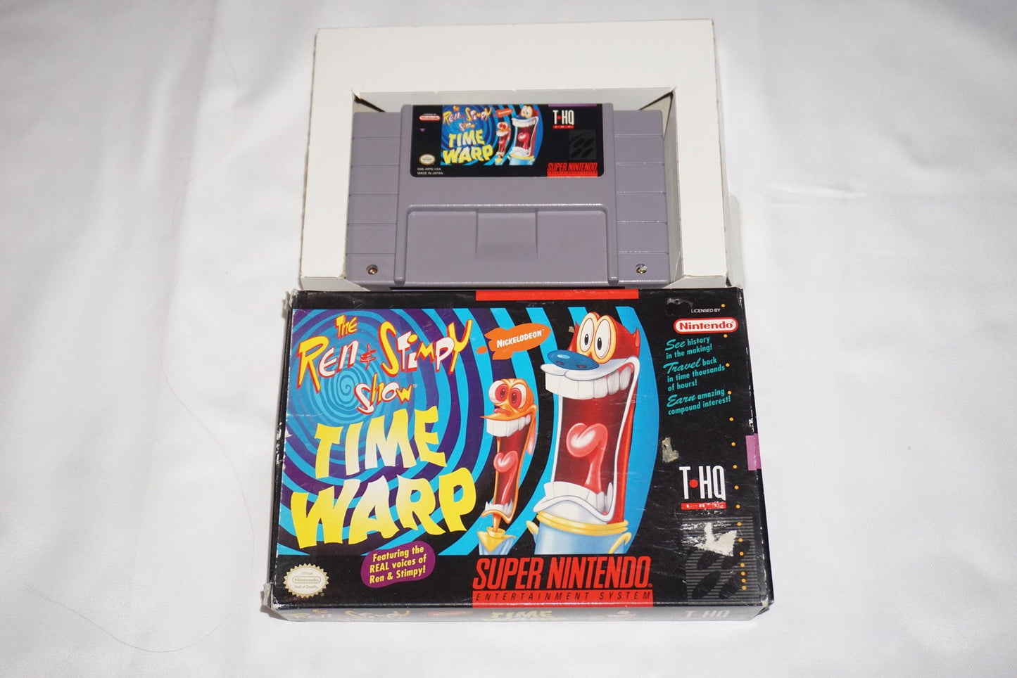 Ren & Stimpy Show: Time Warp (Super Nintendo SNES) with Box No Manual