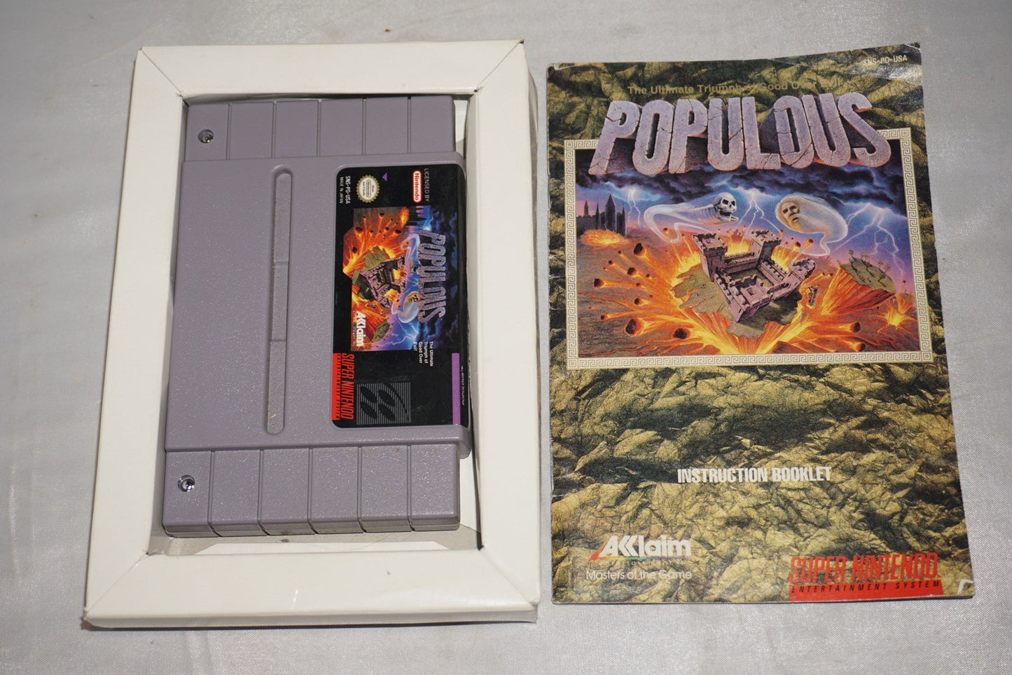 Populous (Super Nintendo SNES) Complete in Box CIB