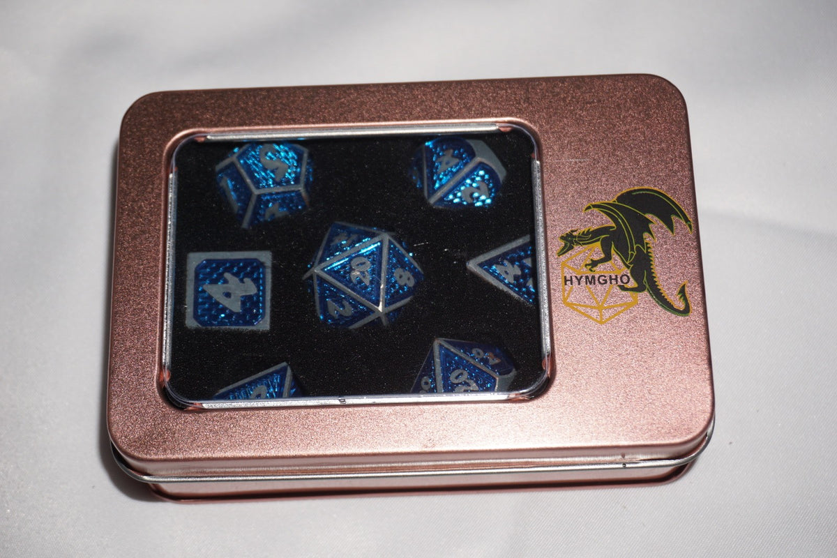 Hymgho Behemoth Brushed Red Metal Dice Set D&D NEW Sealed