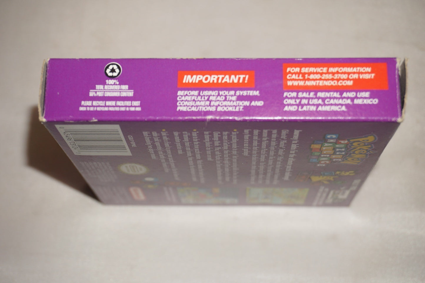 Pokemon Puzzle Challenge (Gameboy Color Game Boy GB) Complete CIB Authentic