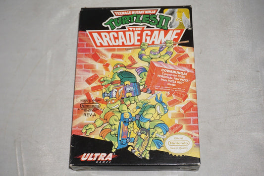 Teenage Mutant Ninja Turtles II 2 Arcade Game (Nintendo NES) Complete in Box CIB