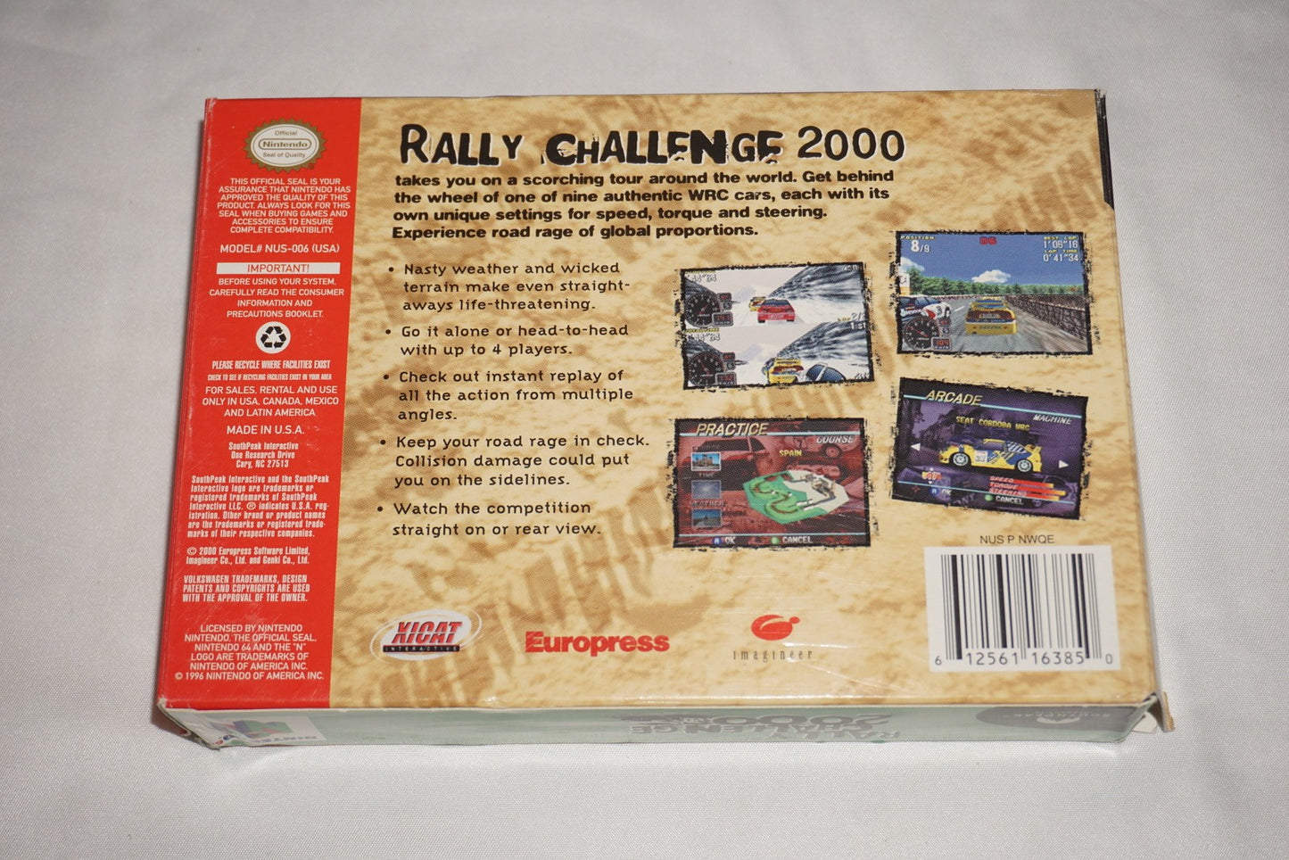 Rally Challenge 2000 (Nintendo 64 N64) Complete in Box CIB