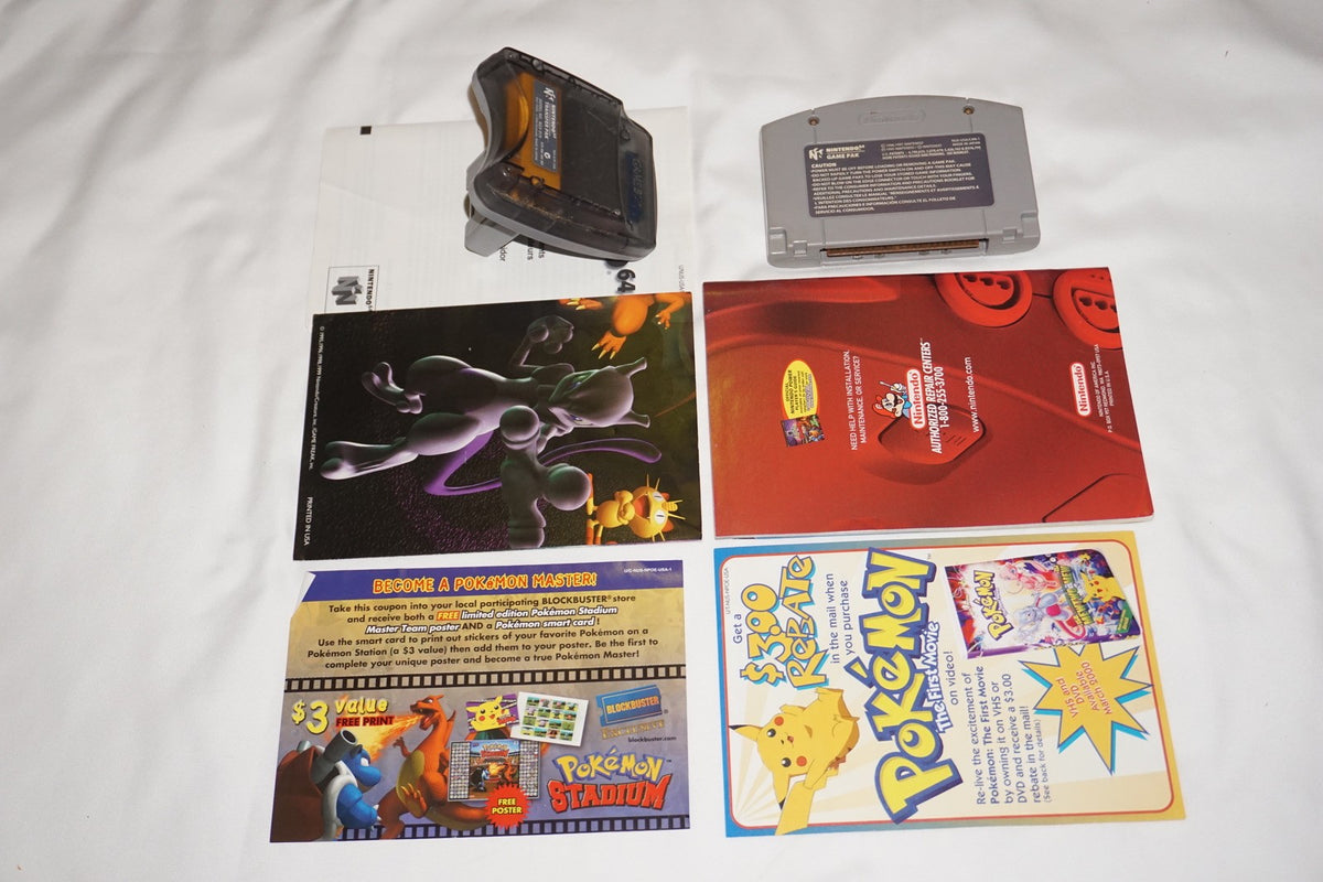 Pokemon Stadium 1 (Nintendo 64 N64) Complete in Box CIB Blockbuster