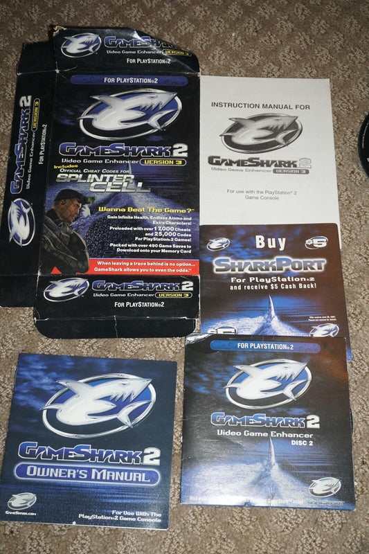 Gameshark 2 Version 3 V3 (Sony Playstation 2 PS2) Complete in Box No Disk 1