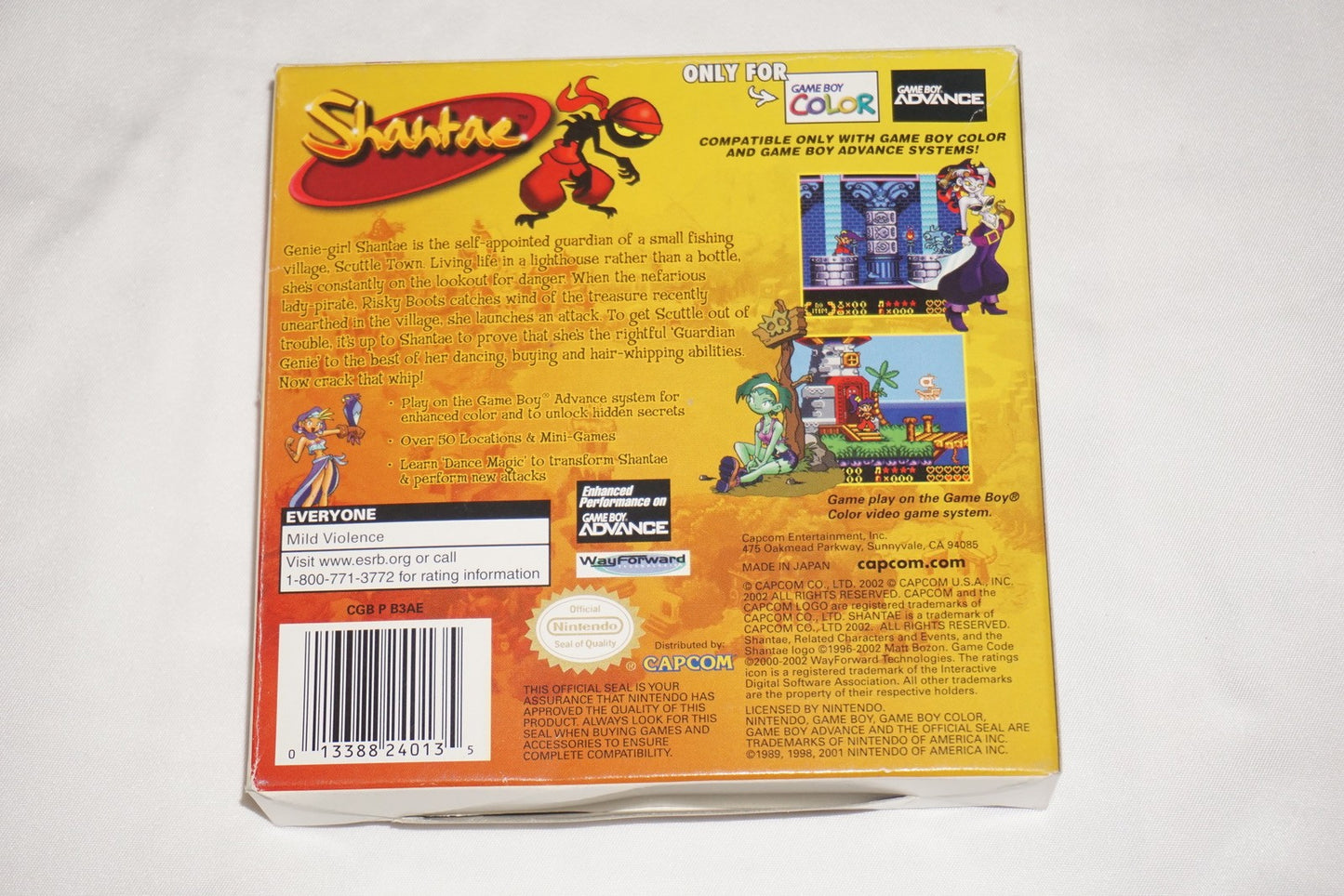 Shantae (Nintendo Game Boy Color GameBoy GBC) Complete in Box CIB Tested