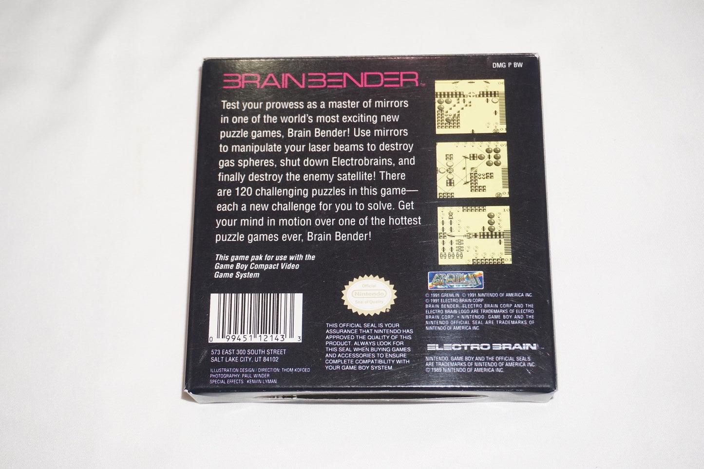 Brain Bender (Nintendo Game Boy Game Boy) Complete in Box CIB