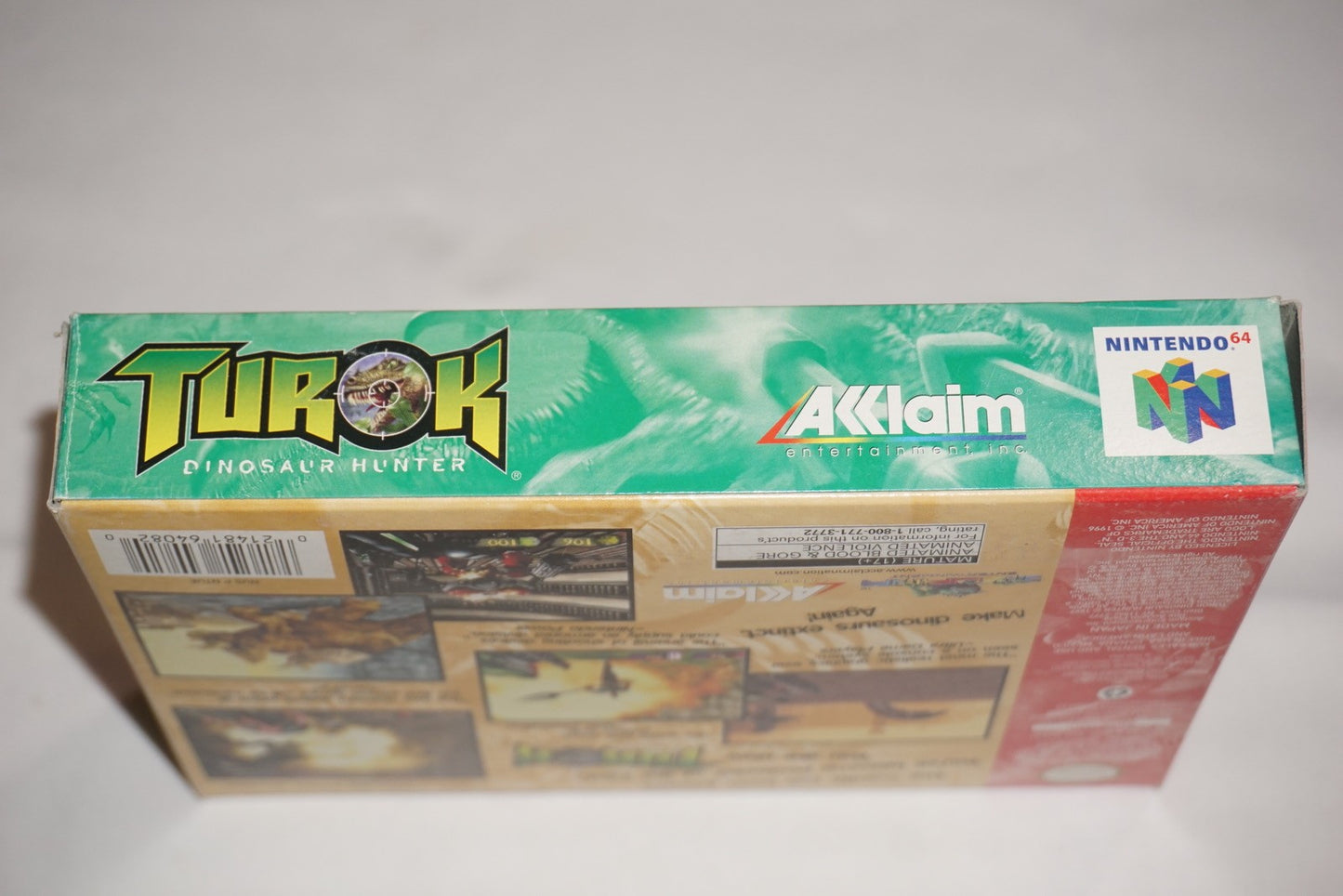 Turok Dinosaur Hunter (Nintendo 64 N64) Complete in Box w/ Reg Card CIB