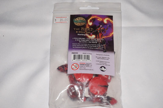 PolyHero The Bard 8 Dice Set Harlequin Dice Set NEW Sealed