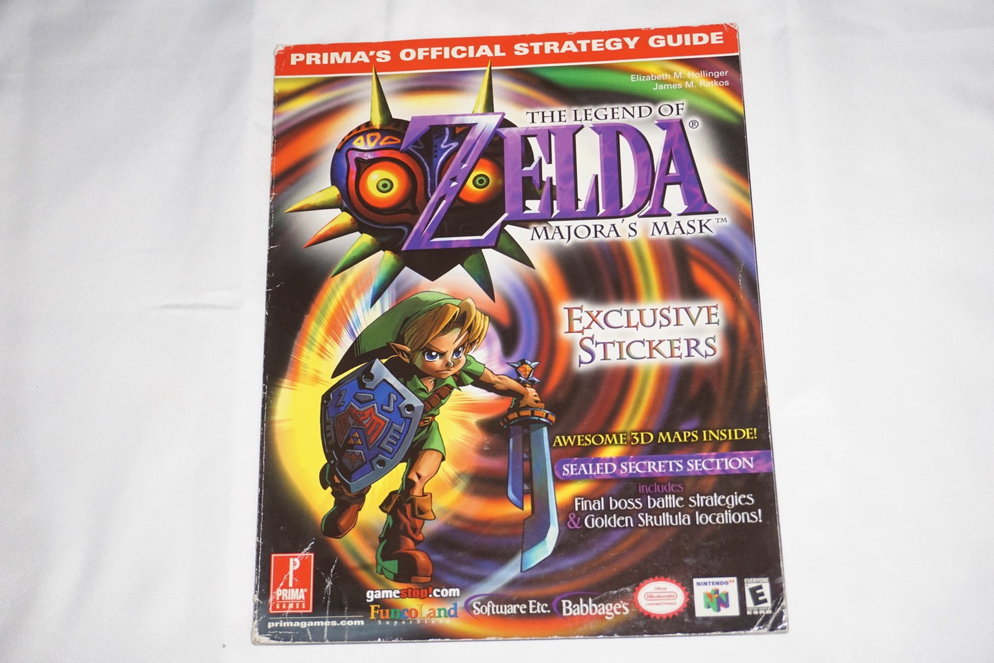 Legend Of Zelda Majora's Mask Prima Strategy Guide Nintendo 64 n64 w/ Stickers