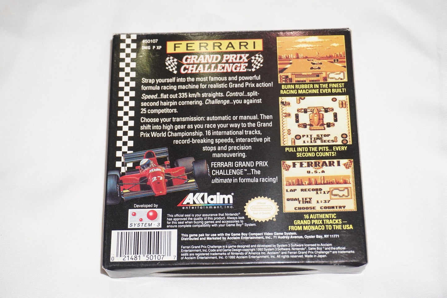 Ferrari Grand Prix Challenge (Nintendo Game Boy) Complete in Box w/ Reg CIB