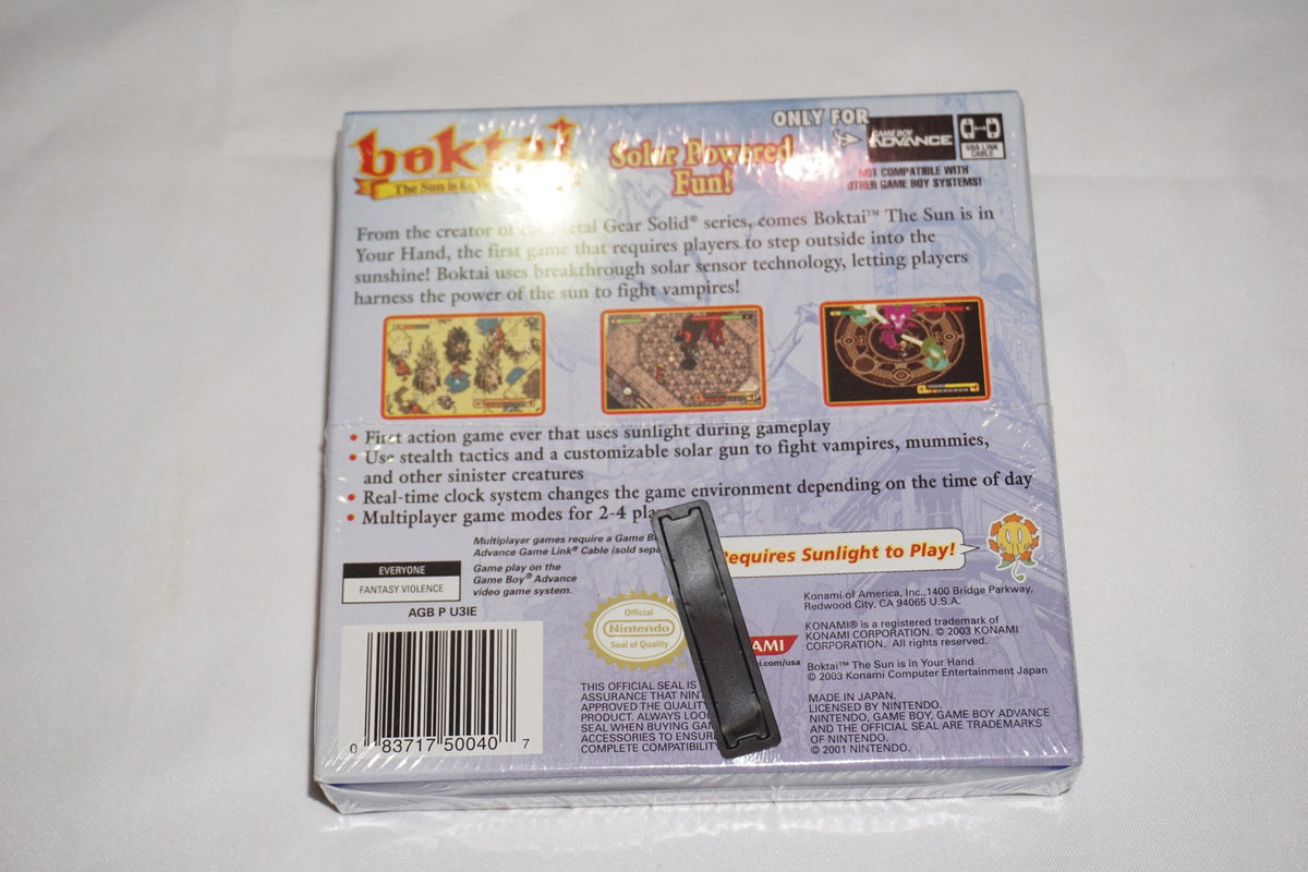 Boktai: The Sun Is in Your Hand (Nintendo Game Boy Advance GBA) NEW Sealed
