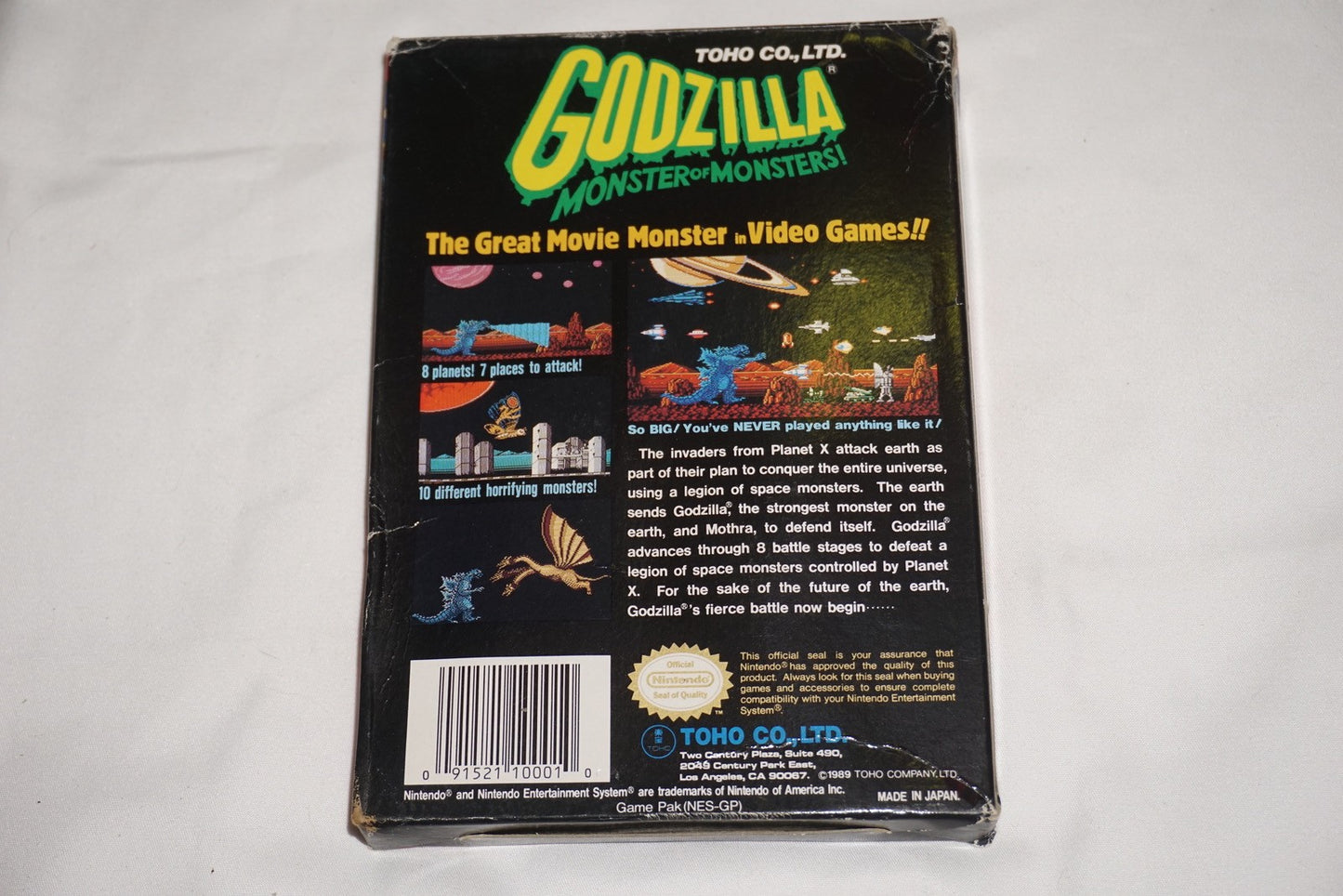 Godzilla: Monster of Monsters (Nintendo NES) Complete in Box CIB