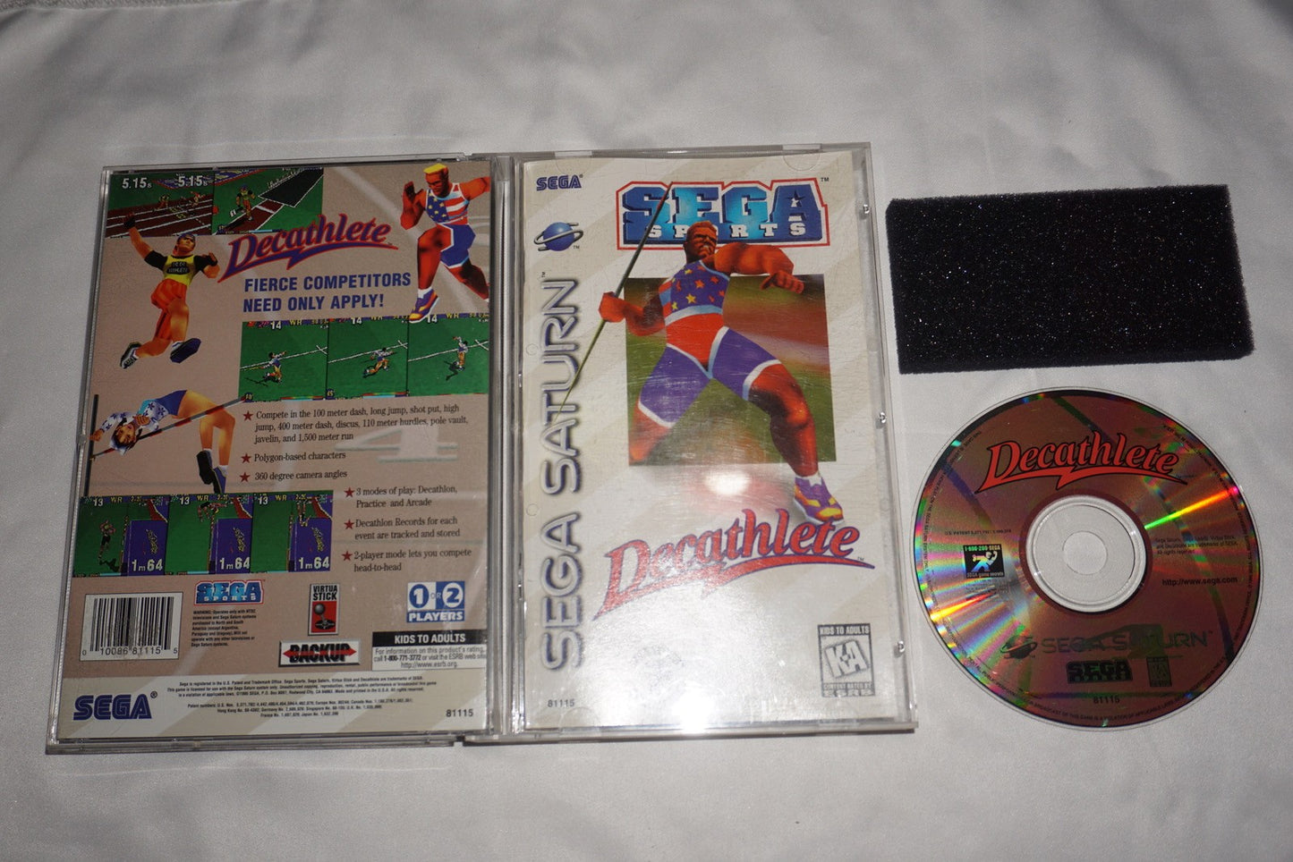 Decathlete (Sega Saturn) Complete w/ Reg Card