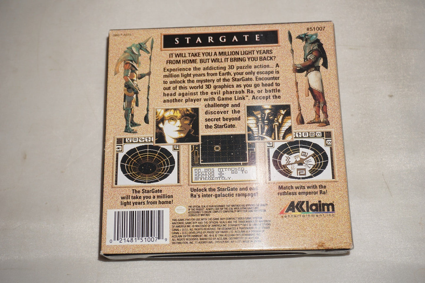 Stargate (Nintendo Gameboy Game Boy GB) Complete CIB Authentic