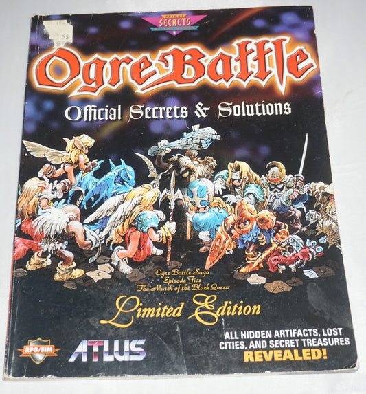 Ogre Battle Limited Edition Official Secrets Solutions Prima Strategy Guide