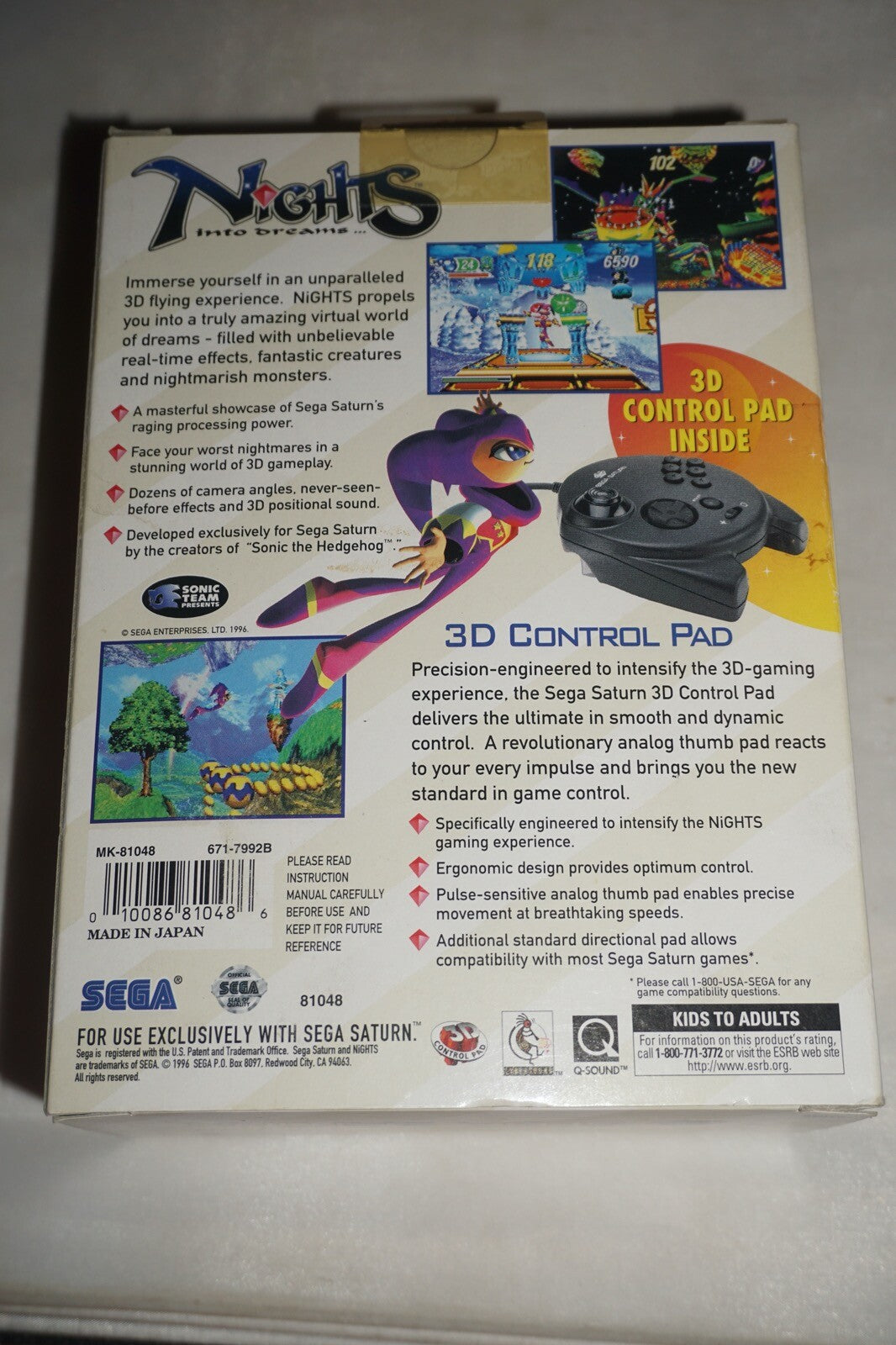 Nights Into Dreams (Sega Saturn) NEW Sealed