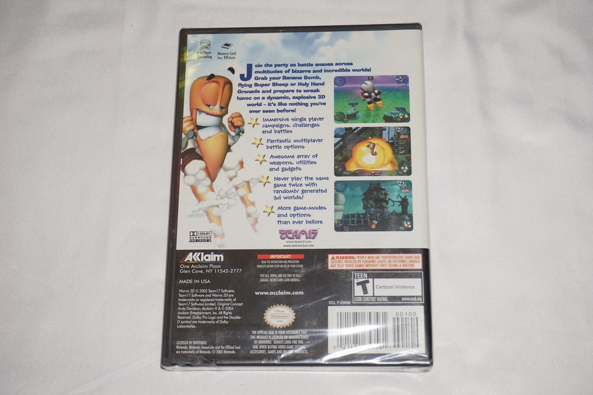 Worms 3D (Nintendo Gamecube) NEW Sealed