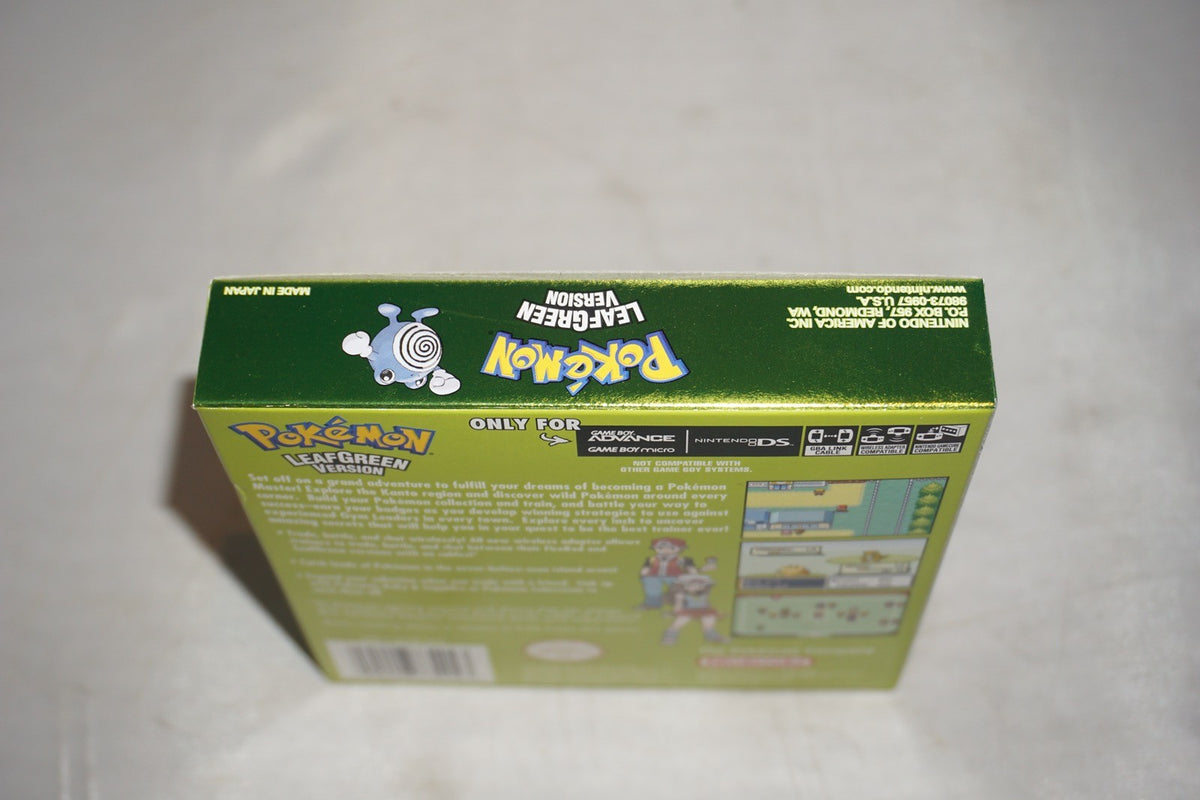 Pokemon Leaf Green PC (Gameboy Advance GBA) Complete CIB Authentic Near Mint
