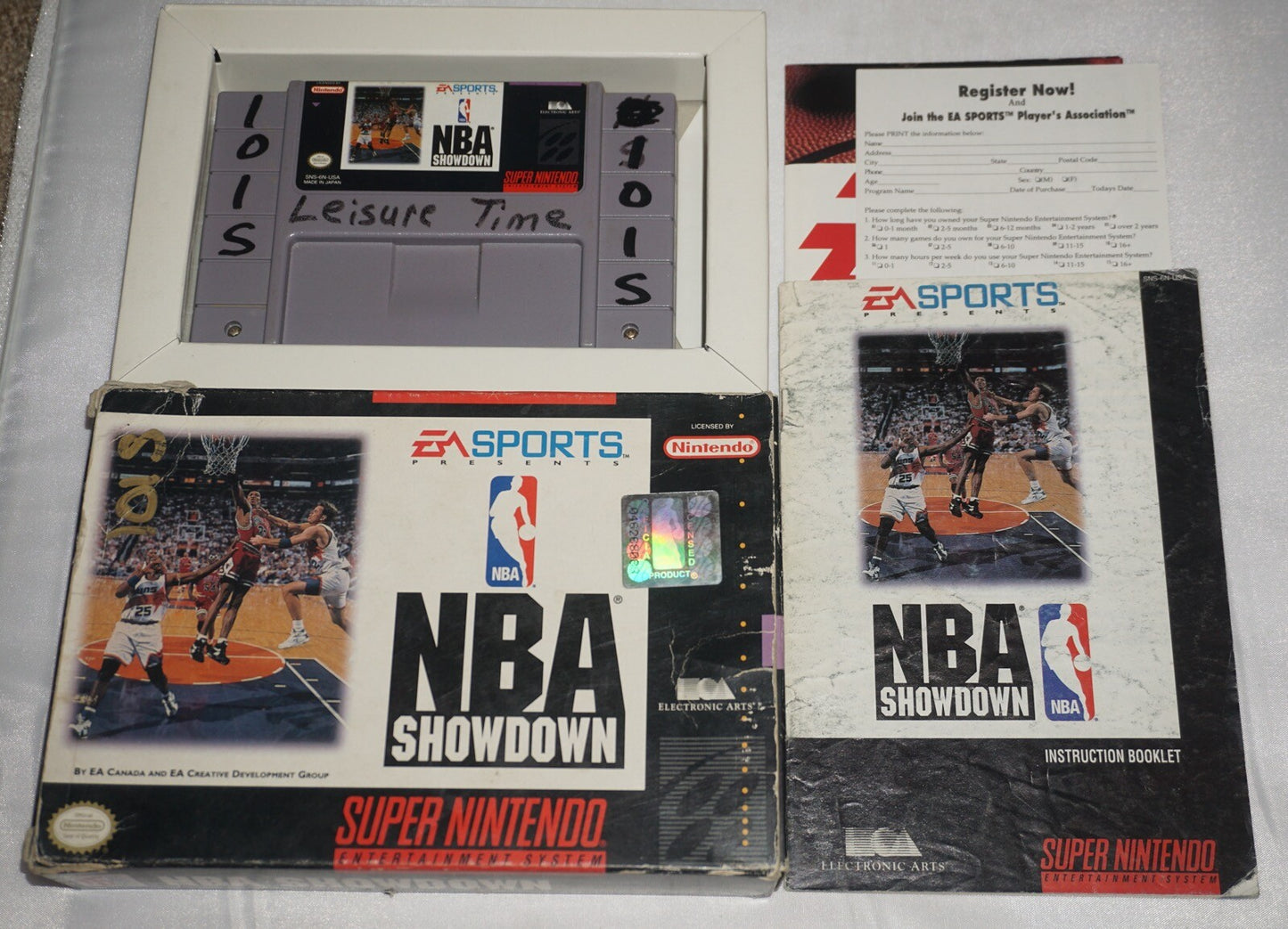 Nba Showdown (Super Nintendo SNES) Complete in Box w/ Reg Poster CIB