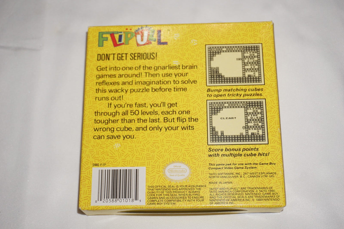 Flipull (Nintendo Game Boy Gameboy) Complete in Box CIB