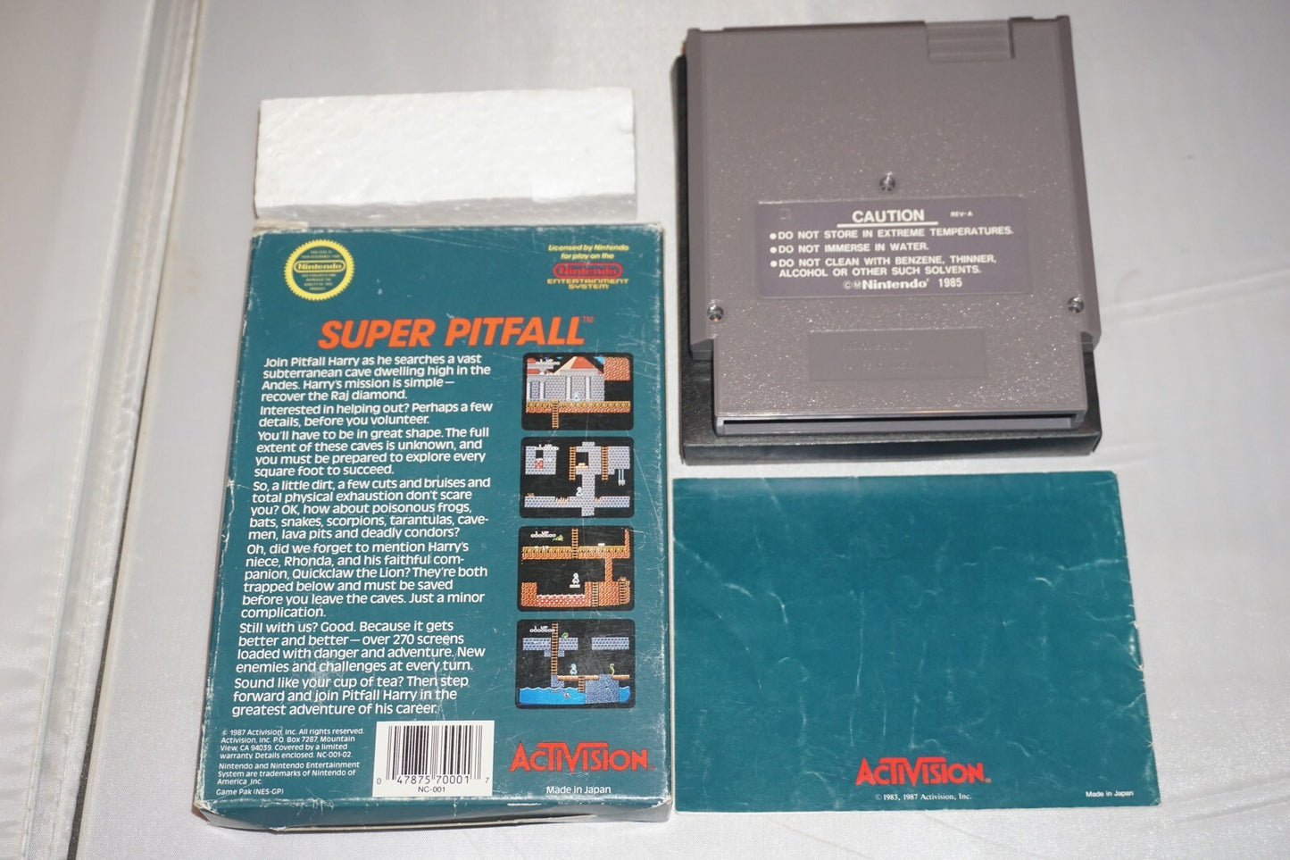Super Pitfall (Nintendo NES) Complete in Box CIB #2