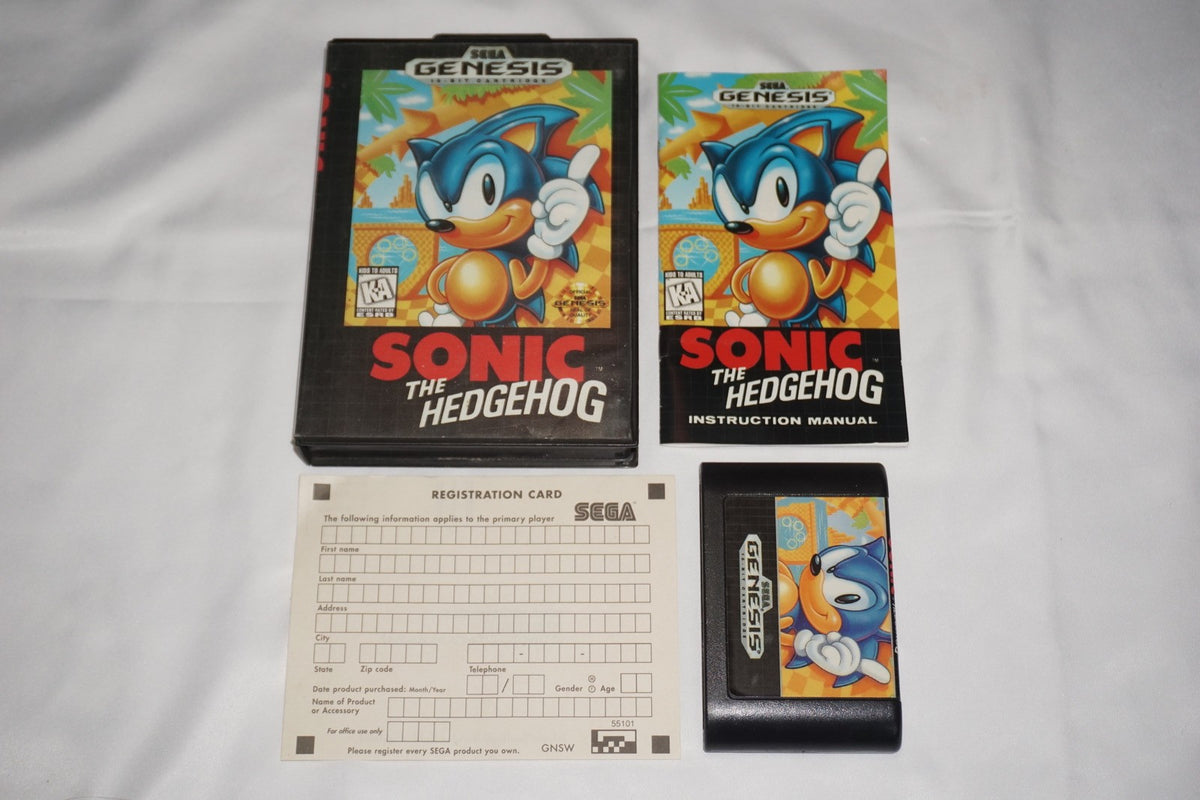 Sonic the Hedgehog 1 (Sega Genesis) Complete w/ Reg Card First Print