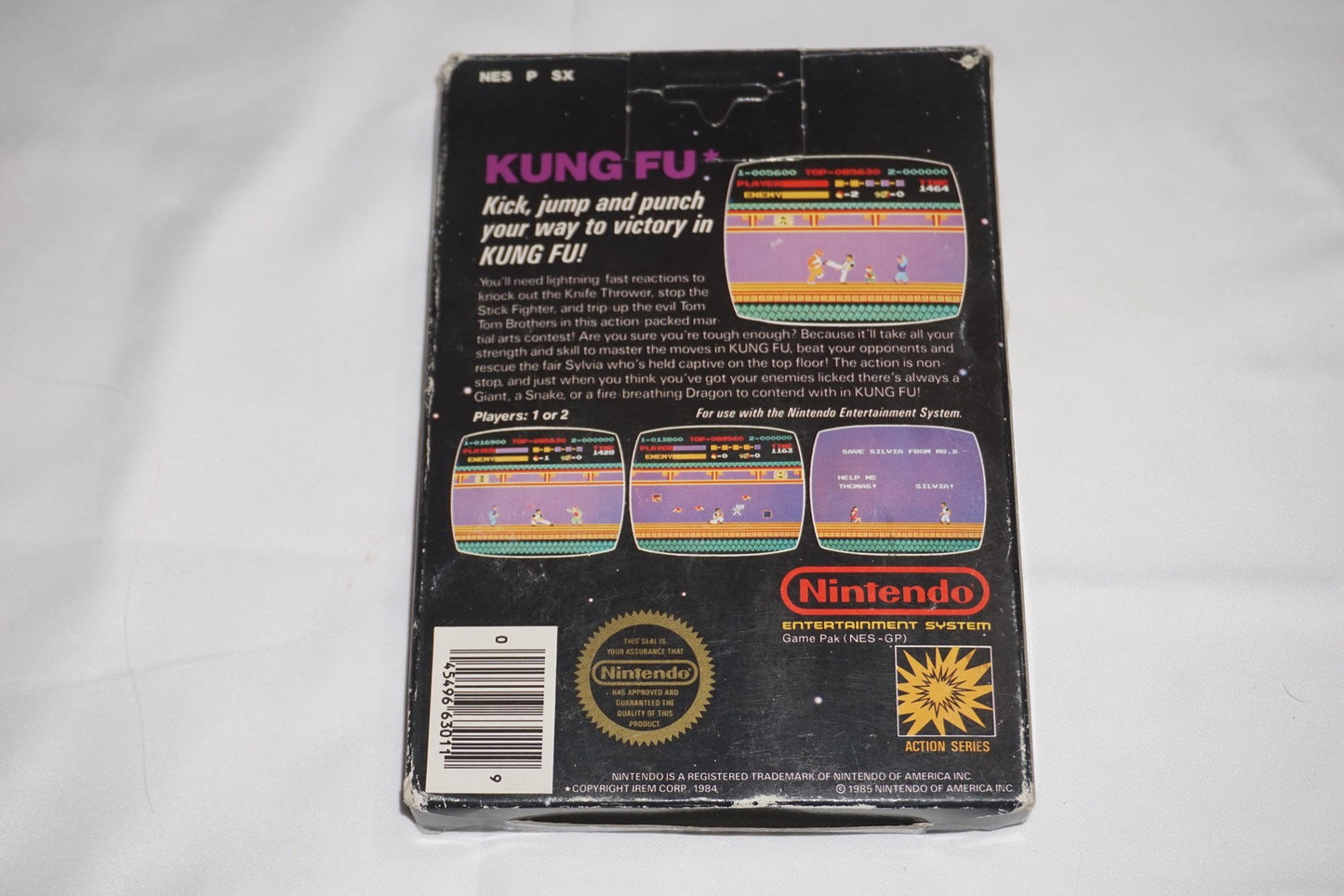 Kung Fu 5 Screw Hangtab (Nintendo NES) Complete in Box CIB