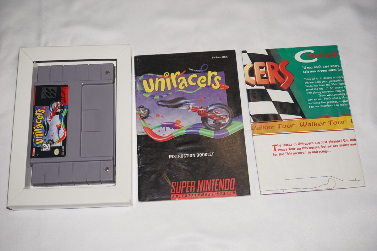 Uniracers (Super Nintendo SNES) Complete in Box w/ Poster CIB