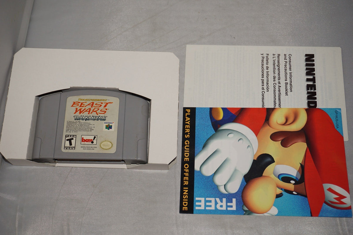 Transformers Beast Wars Transmetals (Nintendo 64 N64) with Box No Manual