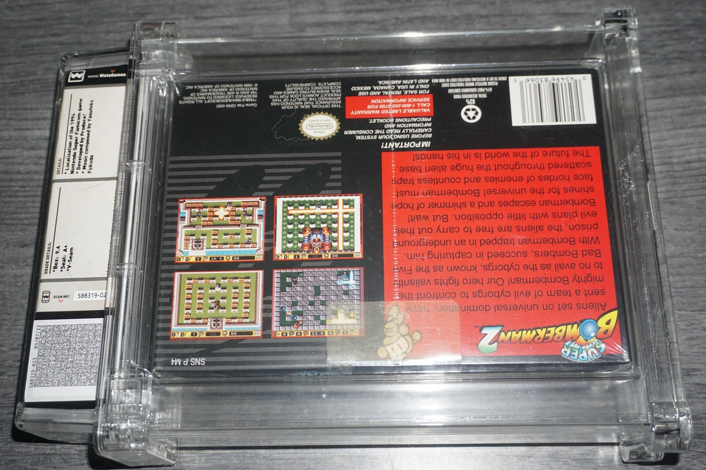 Super Bomberman 2 (Super Nintendo SNES) Wata 9.4 A+ NEW Factory Sealed