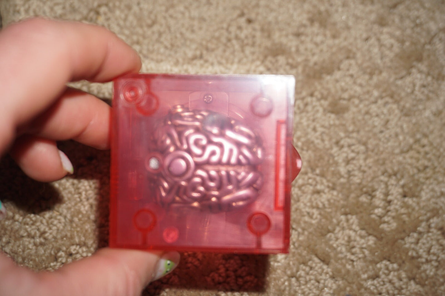 3A 3ago Square Brain Box Orange 3" Figure