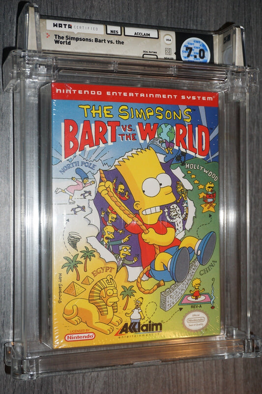 Simpsons Bart Vs The World (Nintendo NES) Wata 7.0 A+ NEW Factory Sealed