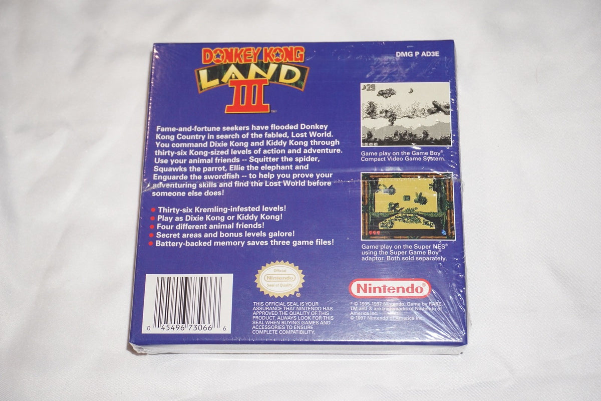 Donkey Kong Land III 3 (Nintendo Game Boy Gameboy) NEW Sealed