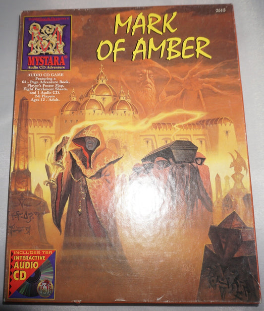 Advanced Dungeons & Dragons Mark of Amber (Interactive Audio CD) Complete CIB