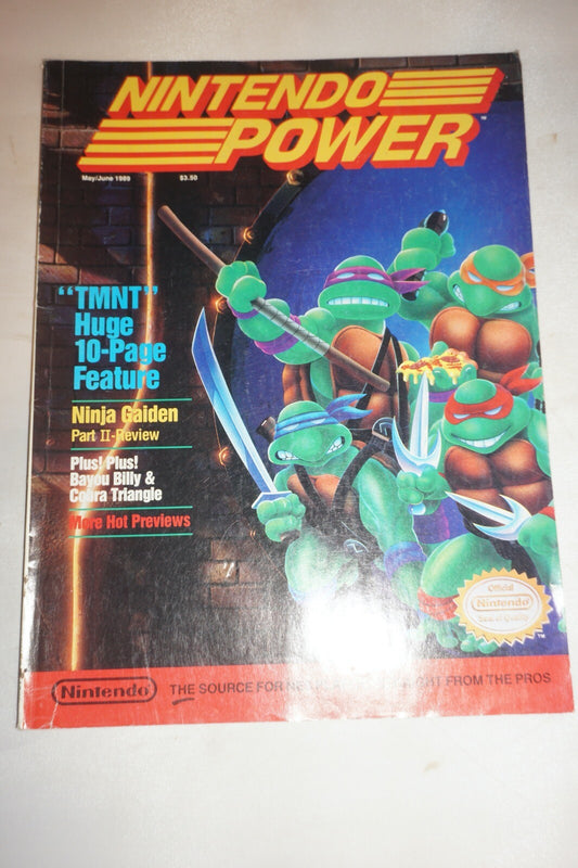 May/June 1989 TMNT Nintendo Power Magazine #4 Poster