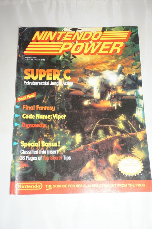 May/June 1990 Super Contra Nintendo Power Magazine #1 Map Book