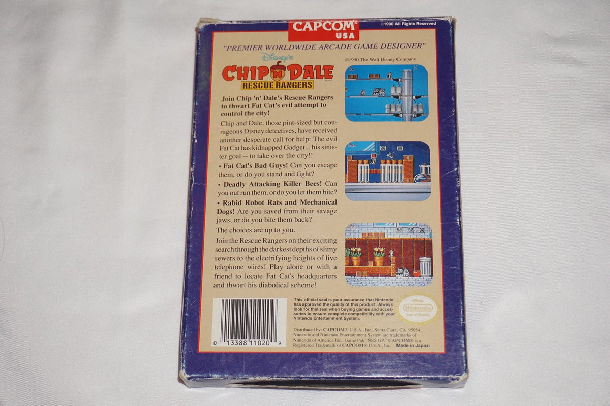 Chip 'N Dale Rescue Rangers 1 (Nintendo NES) Complete in Box CIB