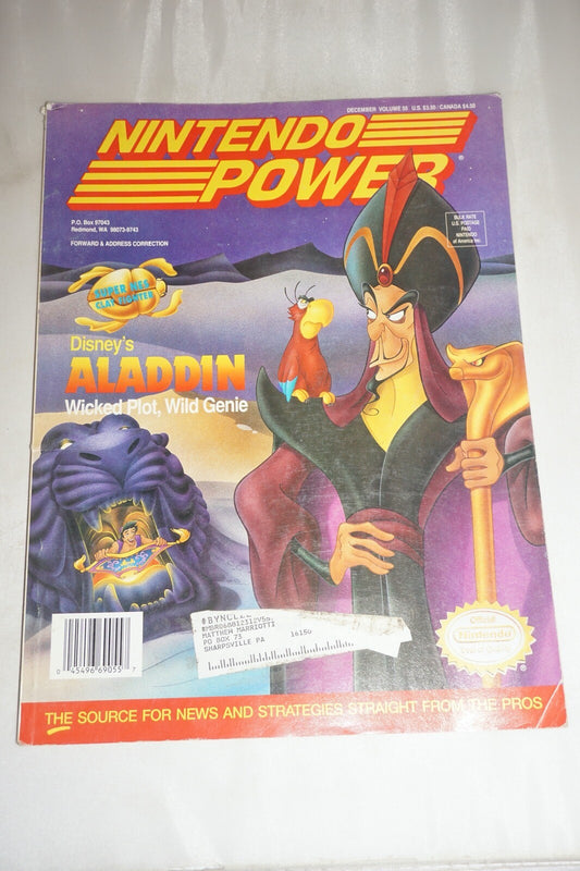 Nintendo Power Vol 55 Aladdin Magazine #3 Poster  Cards